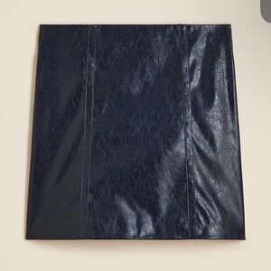 J. Crew Mini skirt in distressed faux leather